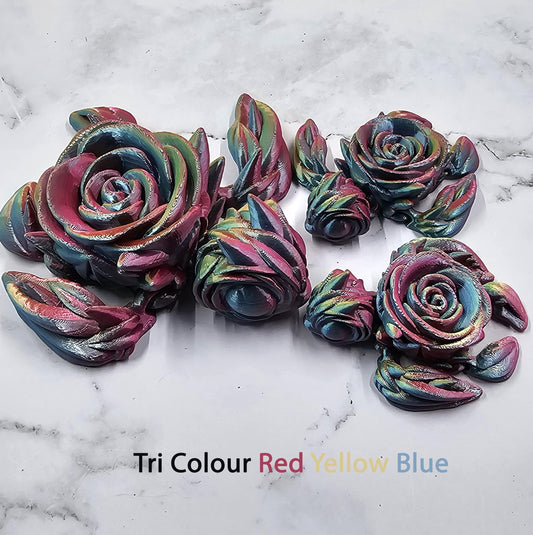 Articulating Rose Turtle – 3D Printed Fidget Toy | Cinderwing3D Design | Unique Gift in Multiple Colors
