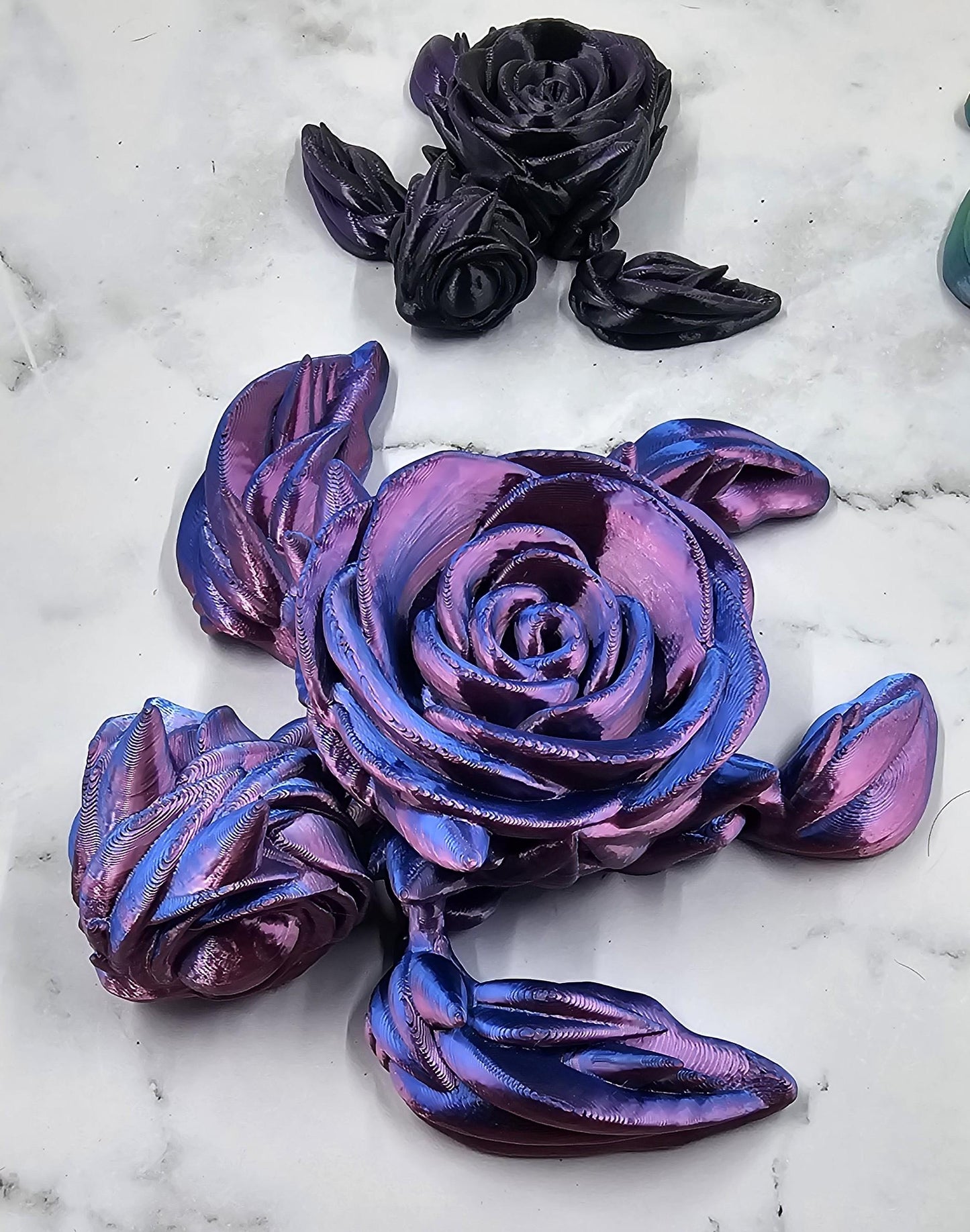 Articulating Rose Turtle – 3D Printed Fidget Toy | Cinderwing3D Design | Unique Gift in Multiple Colors