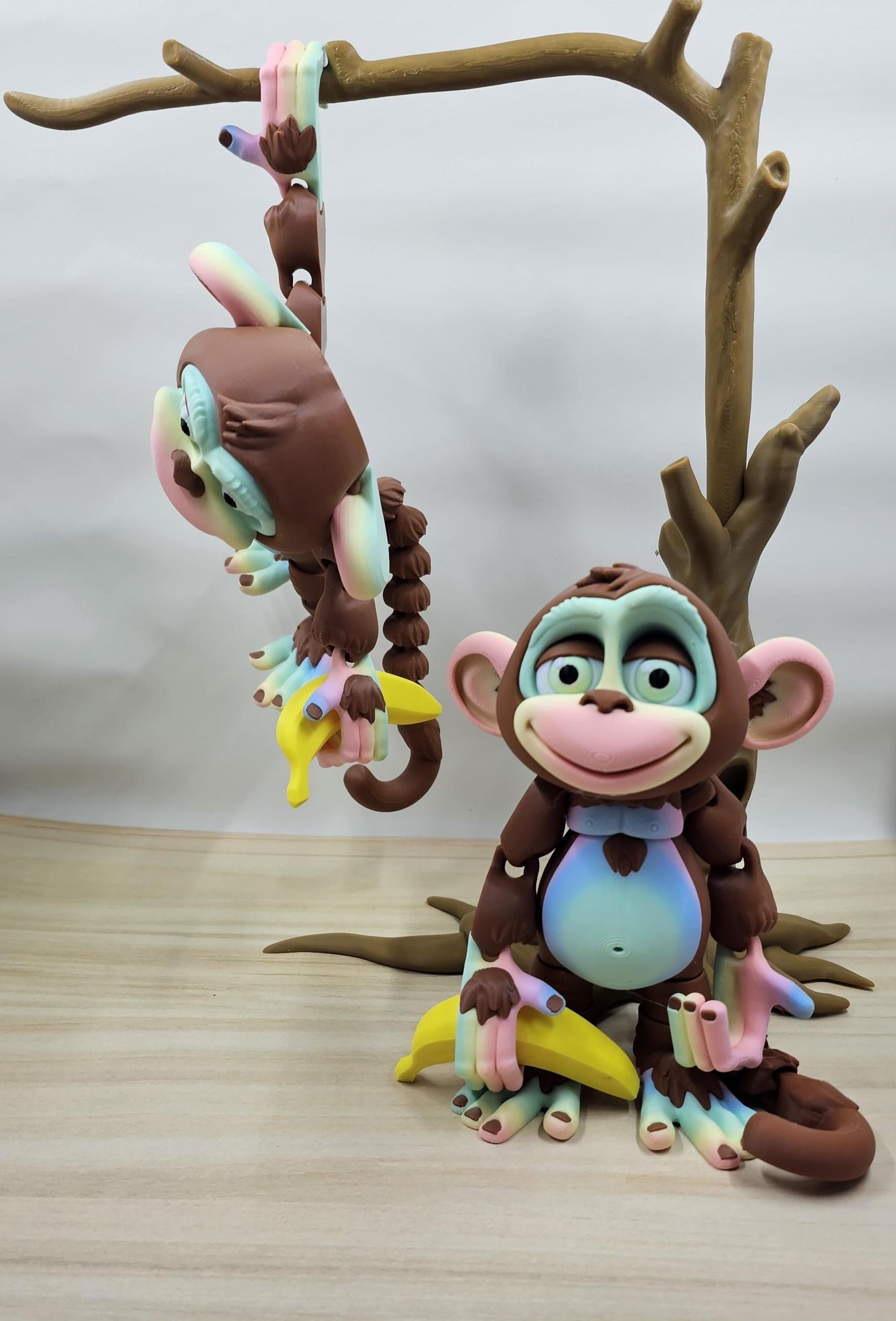 Cute Articulated Flexi Monkey Sensory Toy 3D printed Flexi Factory Design