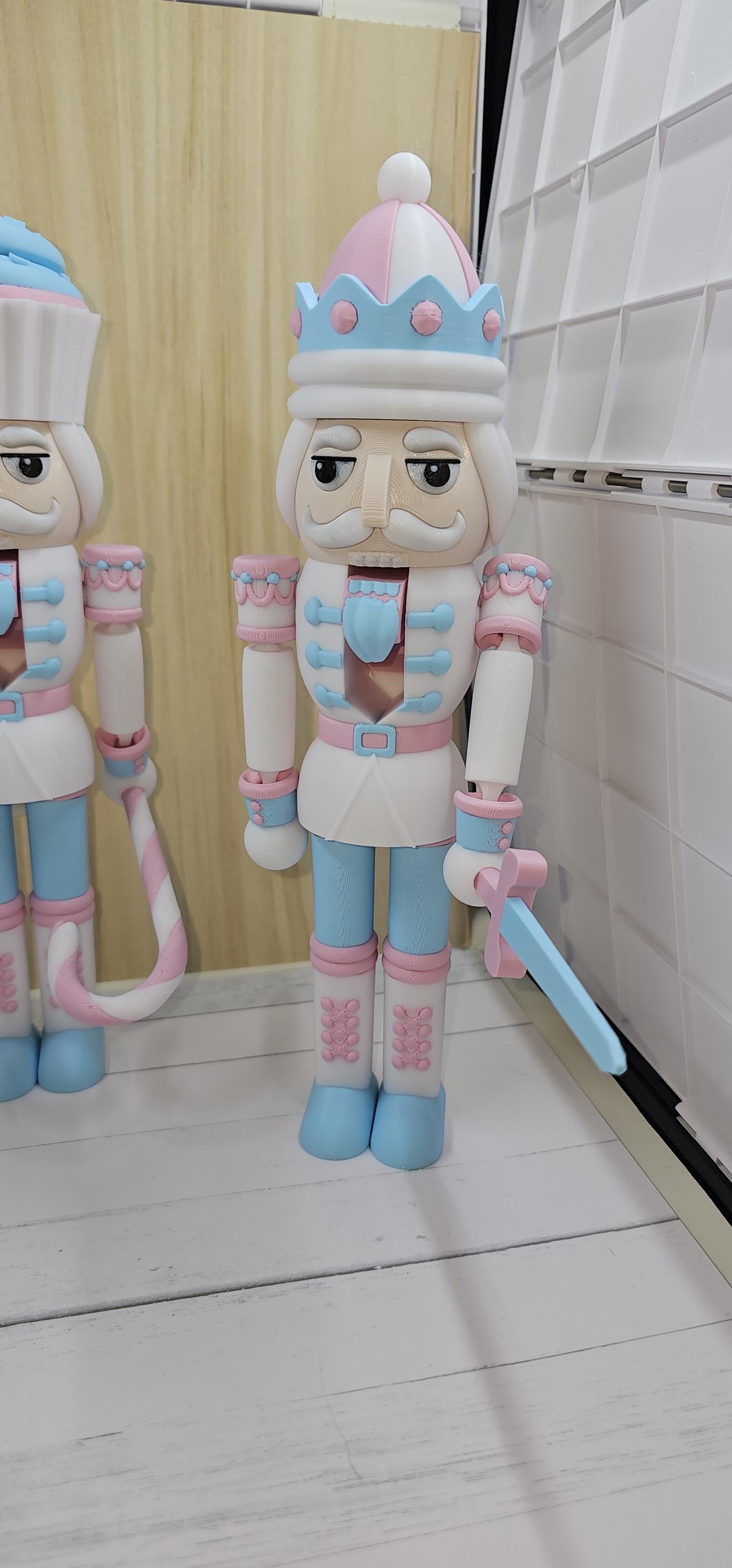 Candyland Nutcracker Figurine | Pastel Christmas Decor with Accessories