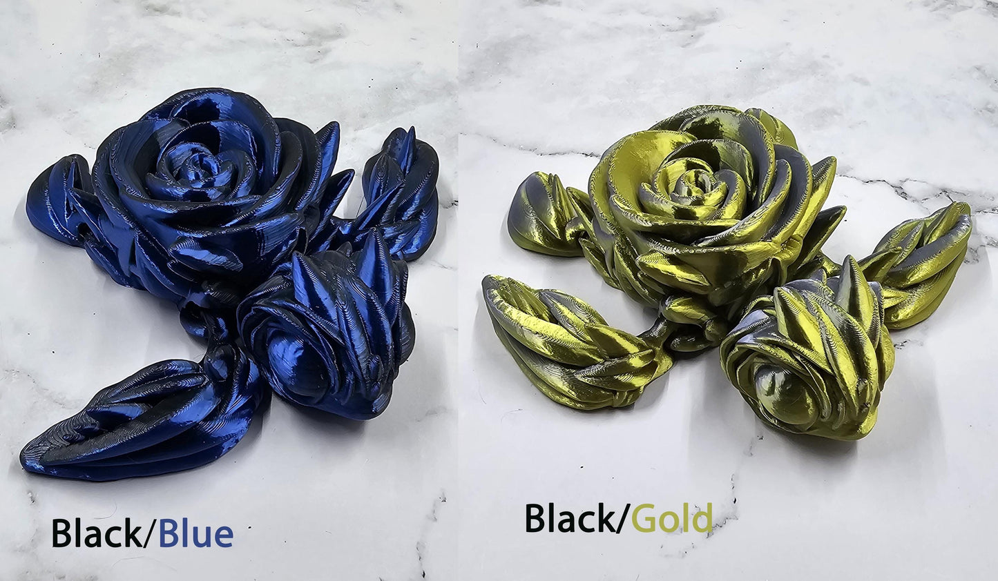 Articulating Rose Turtle – 3D Printed Fidget Toy | Cinderwing3D Design | Unique Gift in Multiple Colors