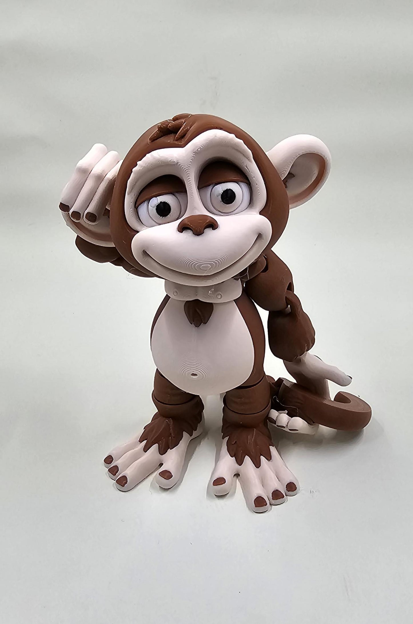 Cute Articulated Flexi Monkey Sensory Toy 3D printed Flexi Factory Design