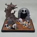 Mini Halloween Graveyard Diorama with 3 Random Ghosts | Cute Spooky Scene | Collectible 3D Printed Decoration
