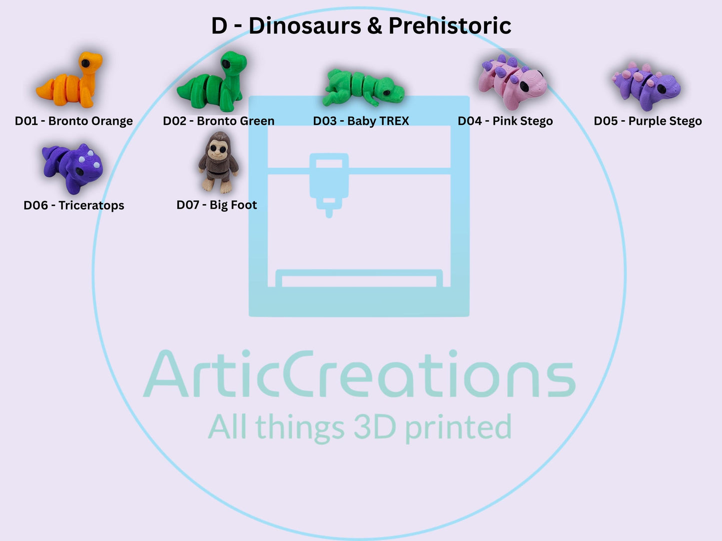 3D Printed Fidget Toy Minis: Articulated Pocket Pets, Desk Buddies