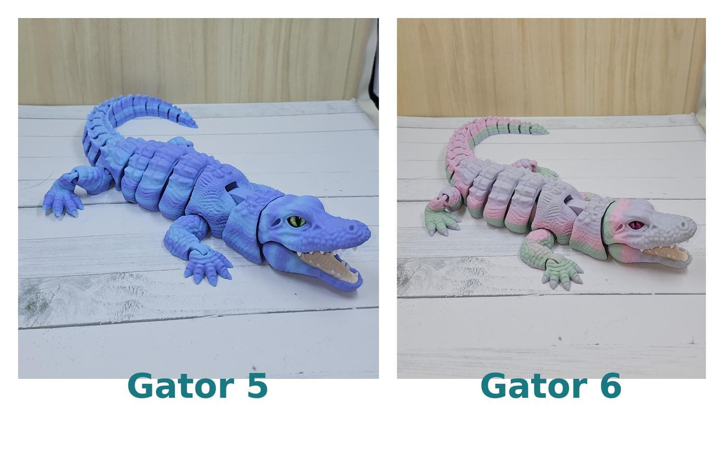 Articulating Alligator 3D printed Model Raki Box design Glass eyes