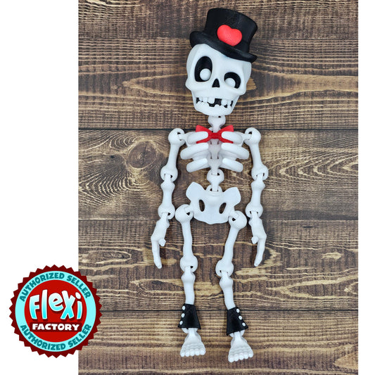 Articulating Dapper Skeleton – 3D Printed Poseable Skeleton Figurine