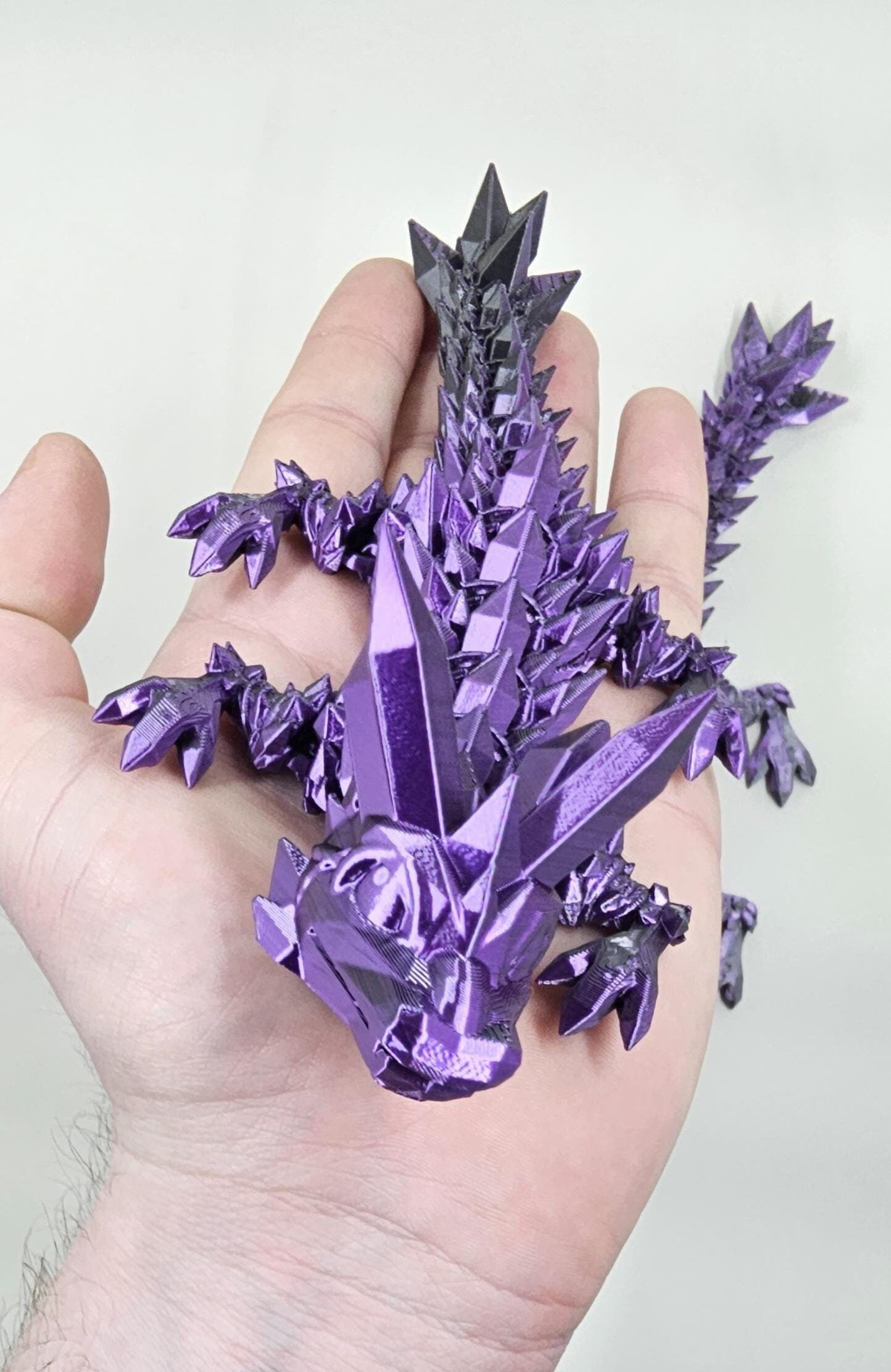Baby Crystal Dragon 20cm long 3D printed Cinderwing3D Design