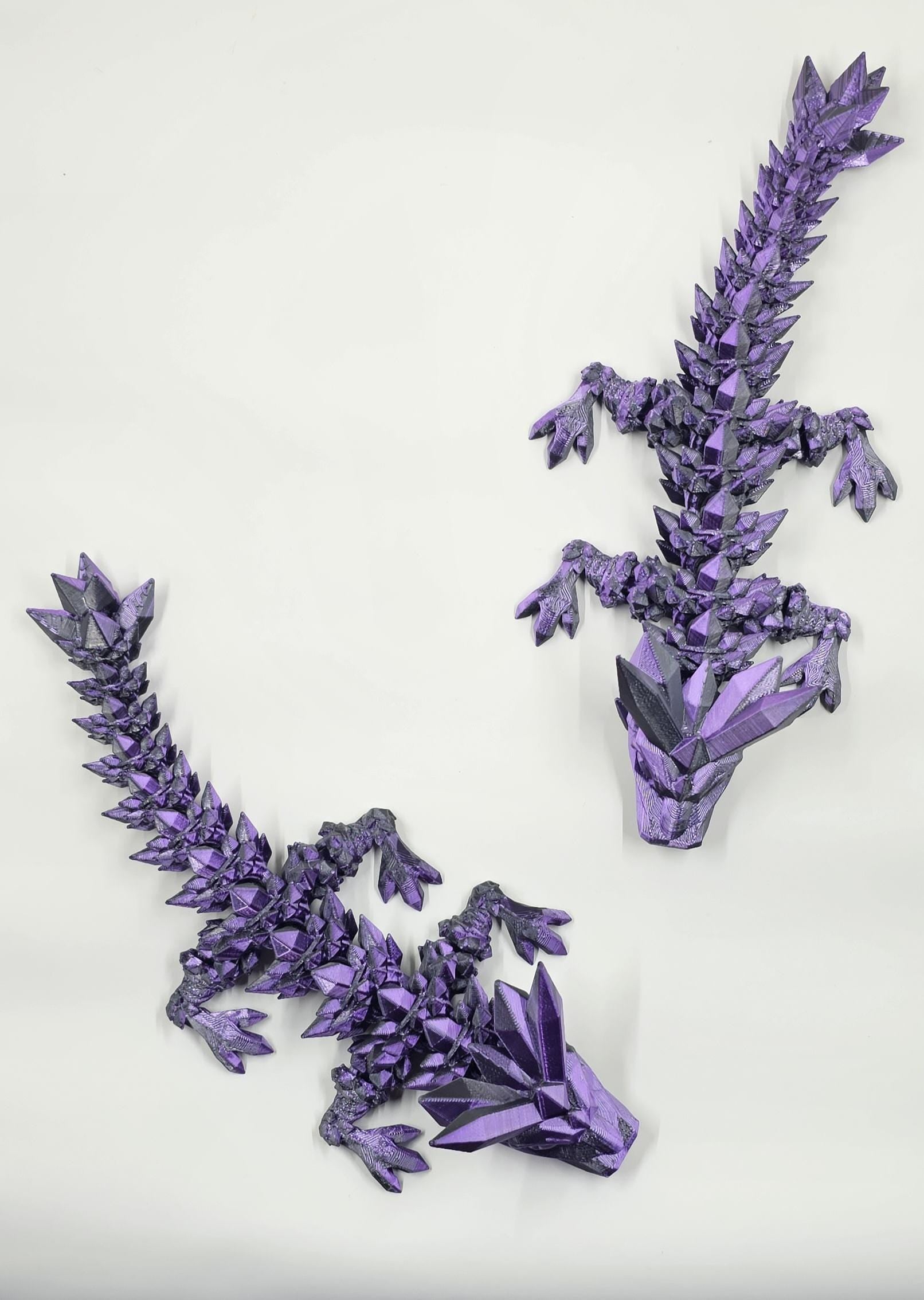 Baby Crystal Dragon 20cm long 3D printed Cinderwing3D Design