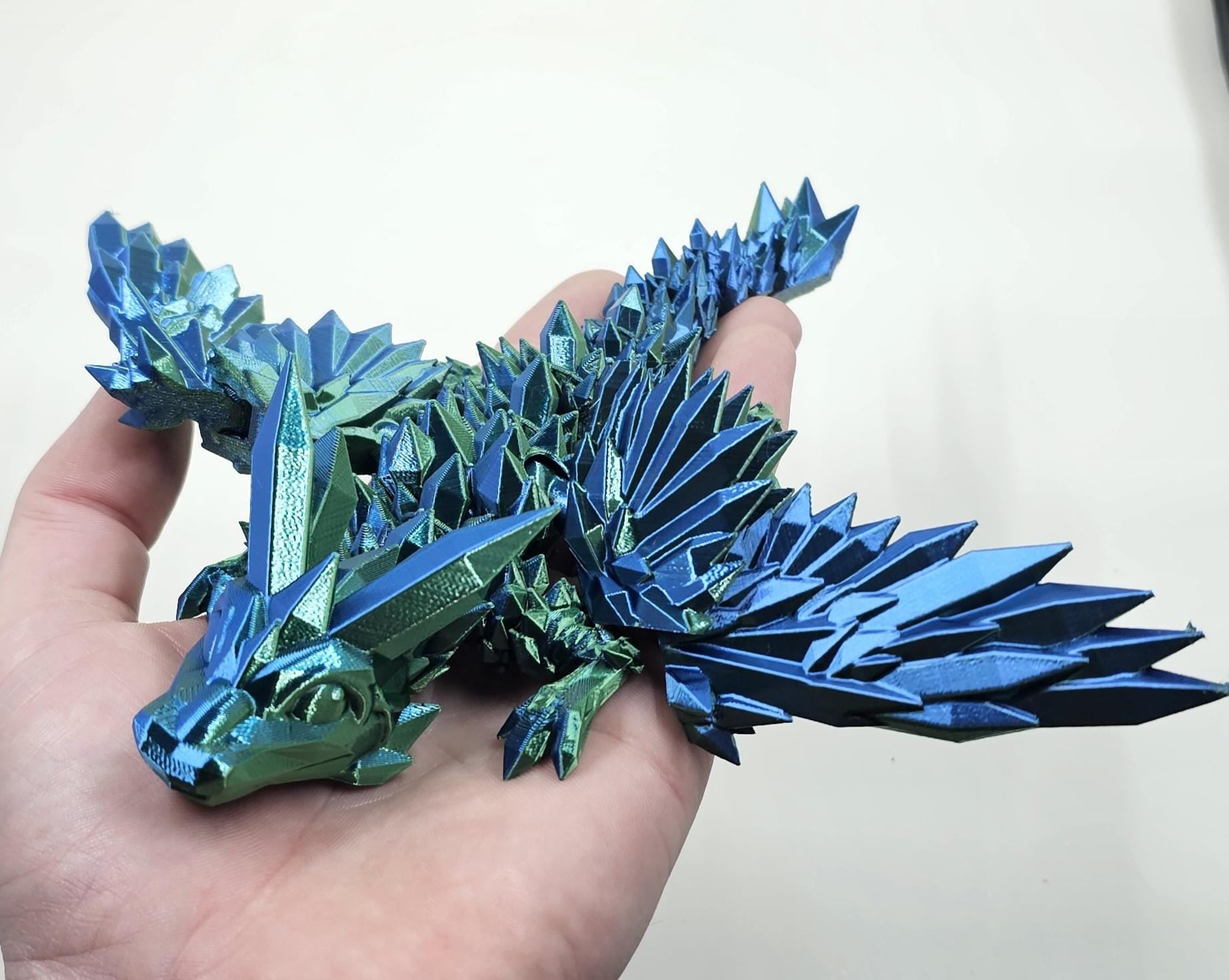 Baby Crystalwing Dragon 20cm long 3D printed Cinderwing3D Design