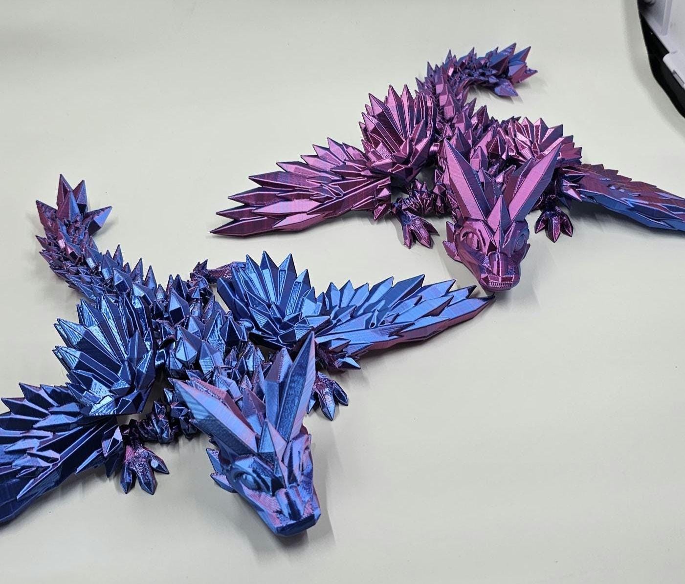 Baby Crystalwing Dragon 20cm long 3D printed Cinderwing3D Design