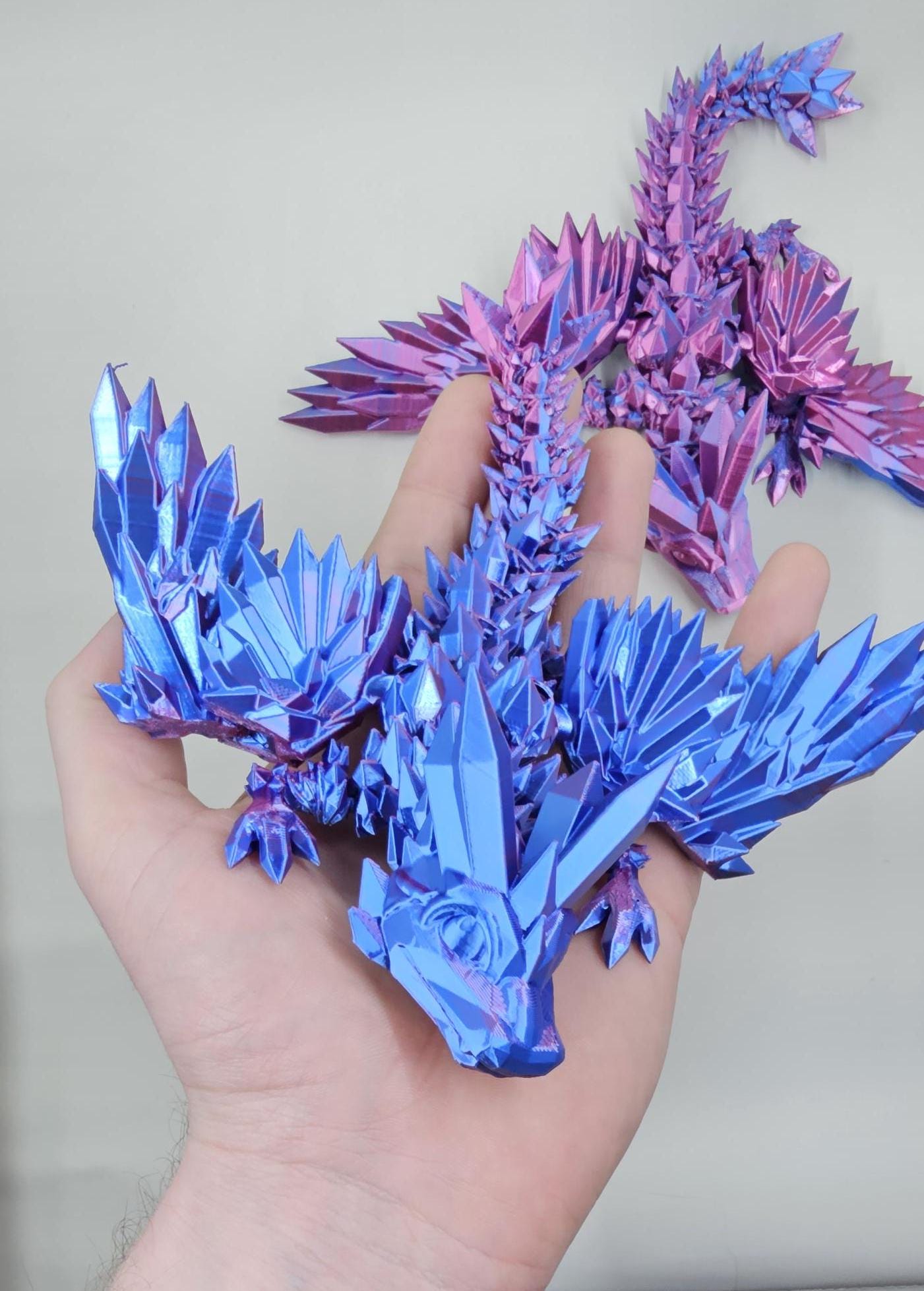 Baby Crystalwing Dragon 20cm long 3D printed Cinderwing3D Design
