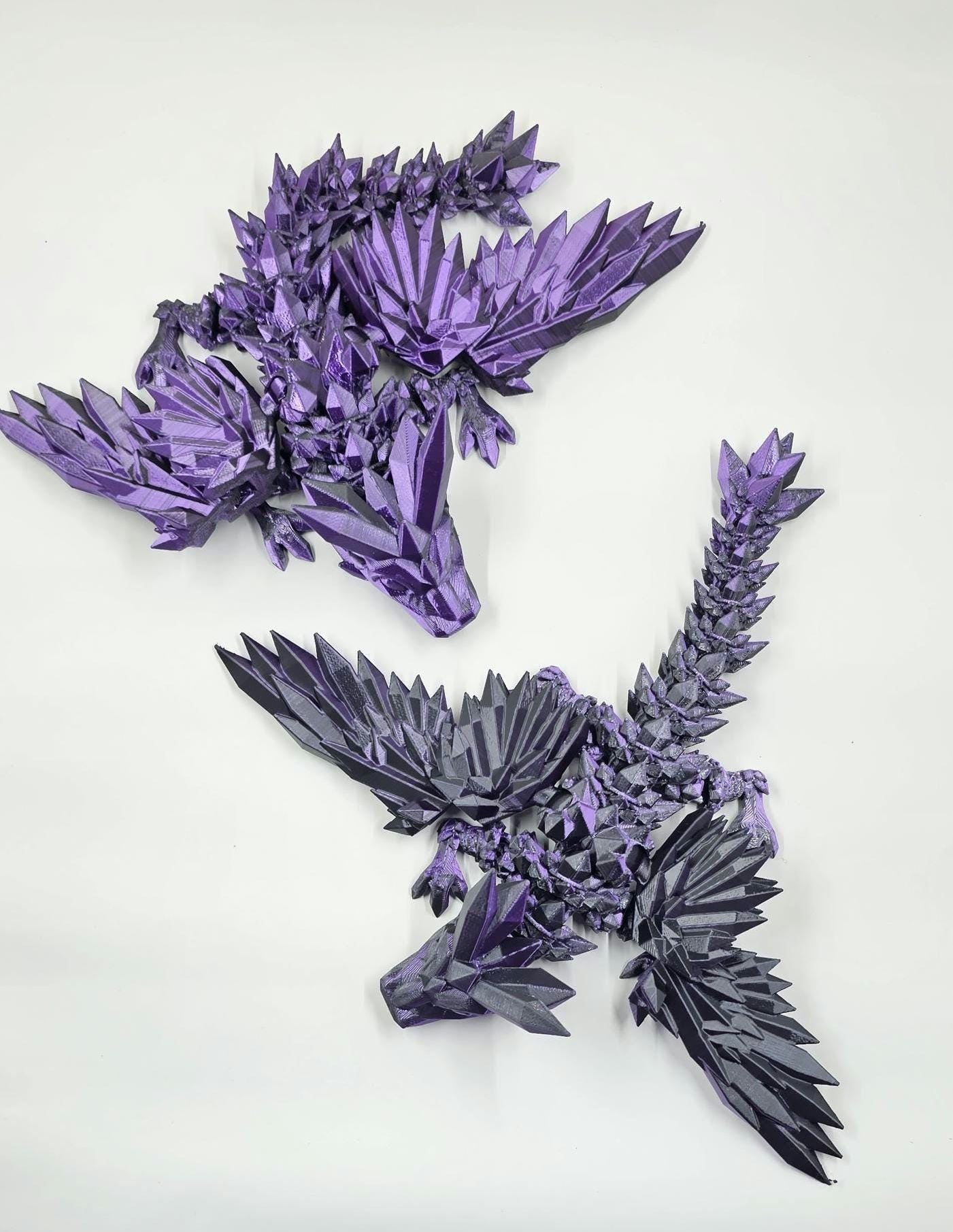 Baby Crystalwing Dragon 20cm long 3D printed Cinderwing3D Design