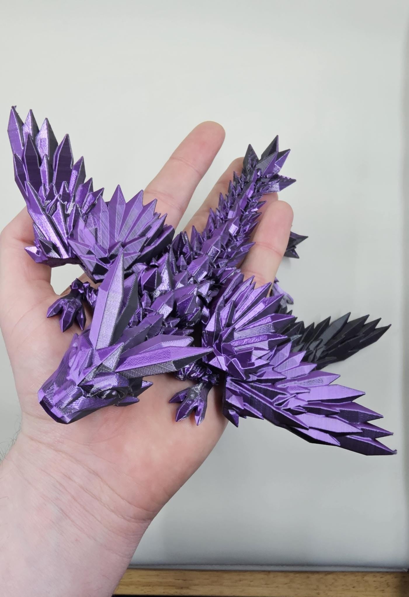 Baby Crystalwing Dragon 20cm long 3D printed Cinderwing3D Design