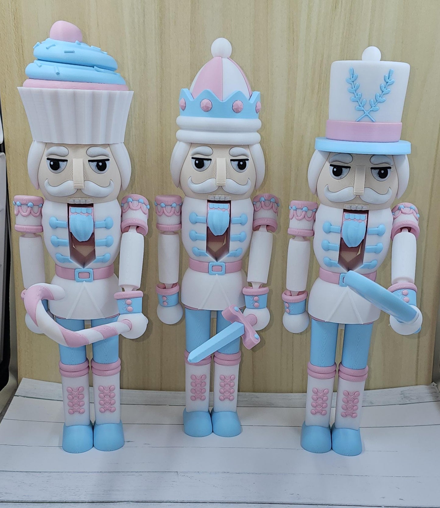 Candyland Nutcracker Figurine | Pastel Christmas Decor with Accessories