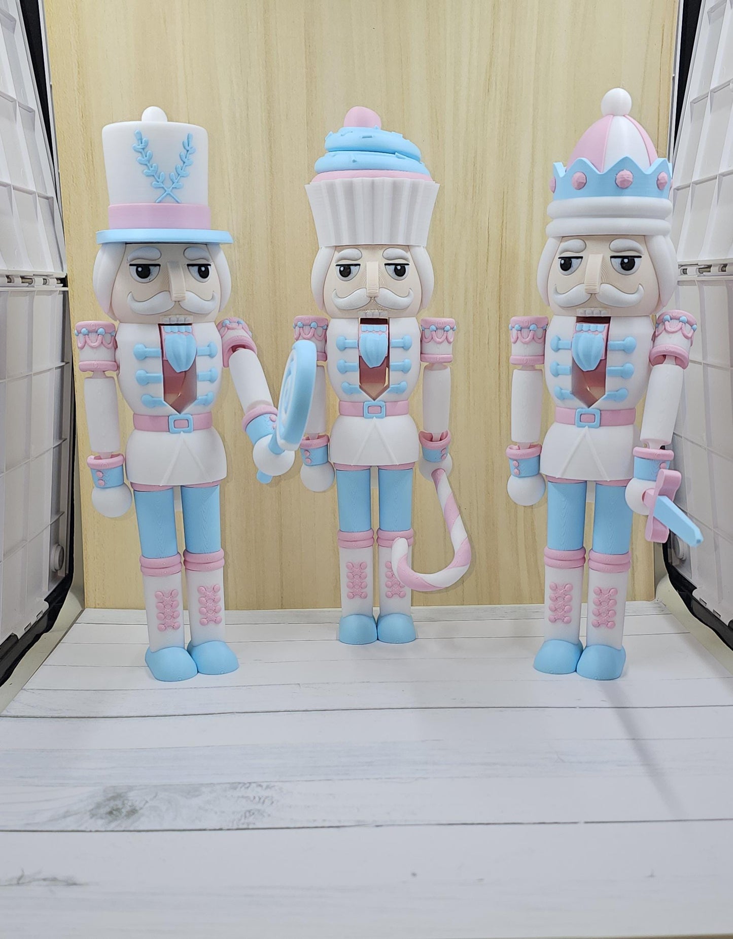 Candyland Nutcracker Figurine | Pastel Christmas Decor with Accessories