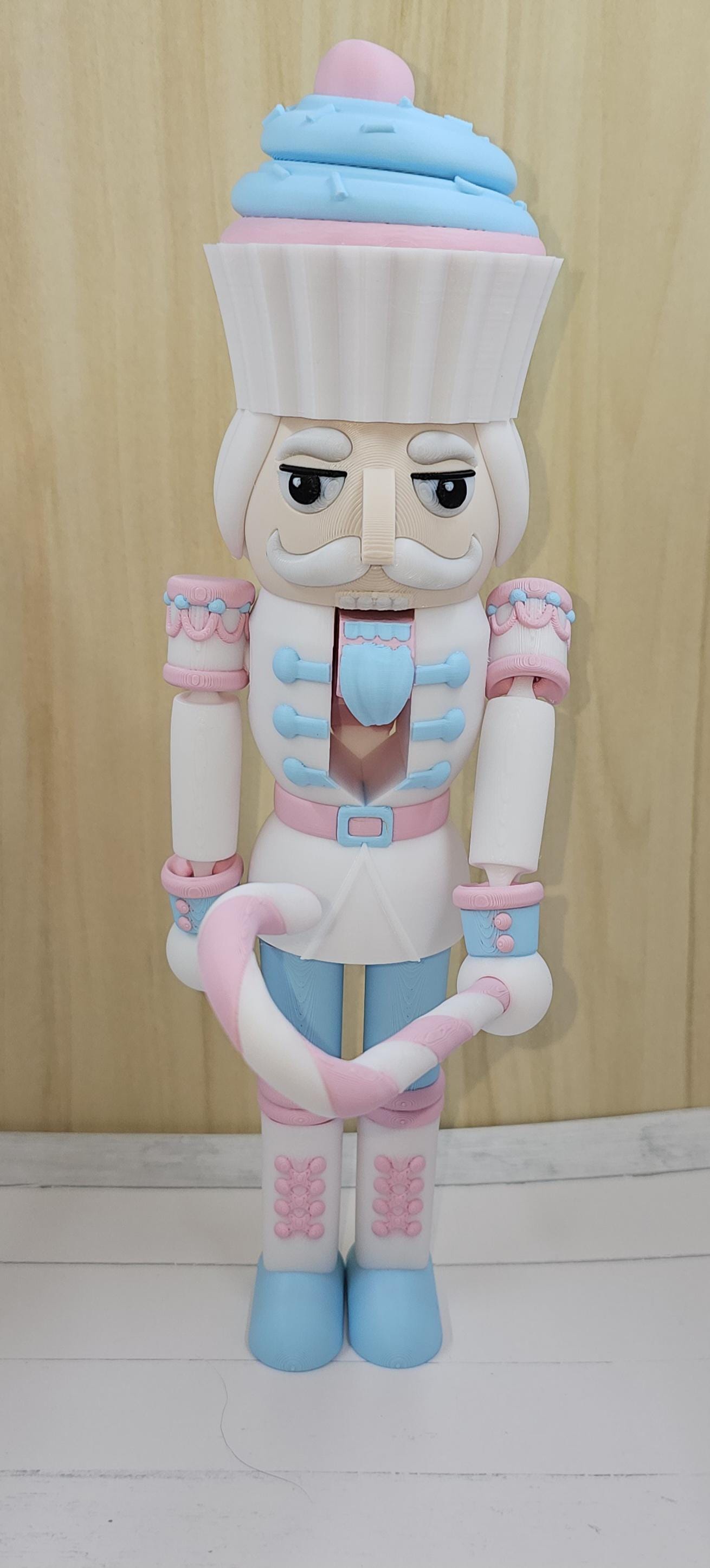 Candyland Nutcracker Figurine | Pastel Christmas Decor with Accessories