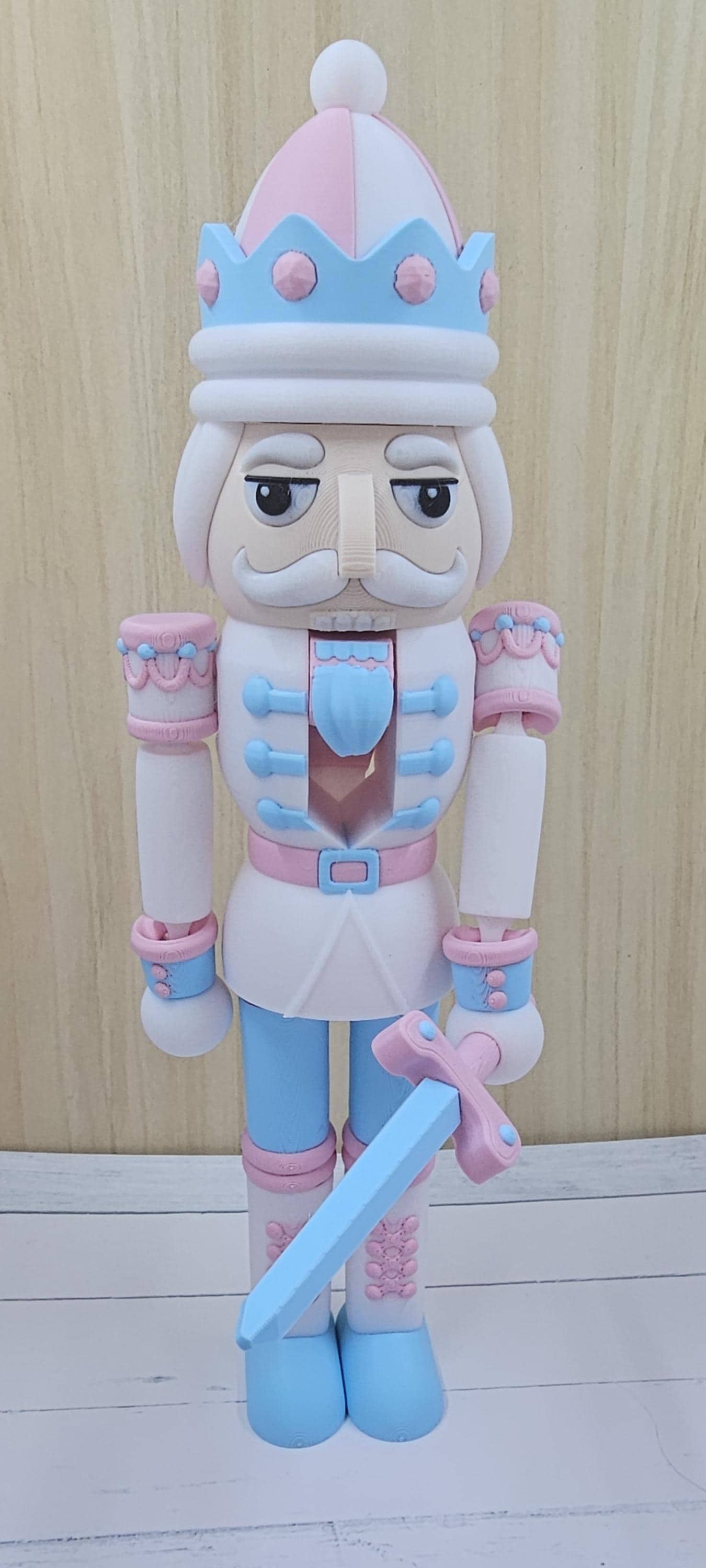 Candyland Nutcracker Figurine | Pastel Christmas Decor with Accessories