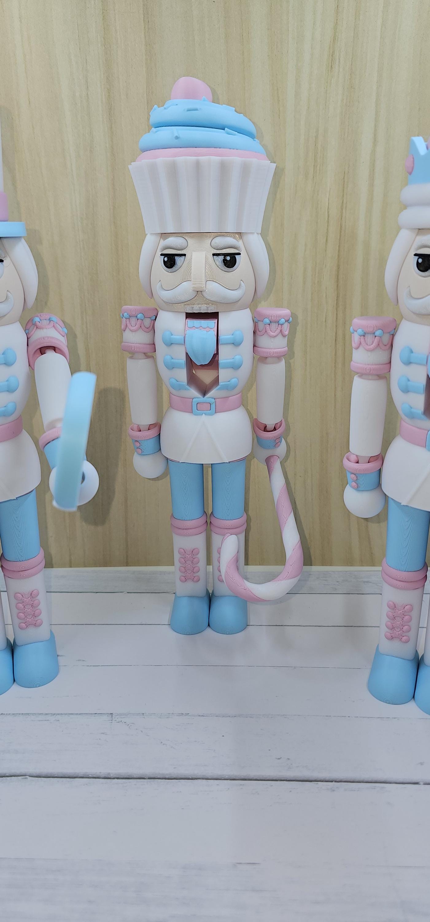 Candyland Nutcracker Figurine | Pastel Christmas Decor with Accessories