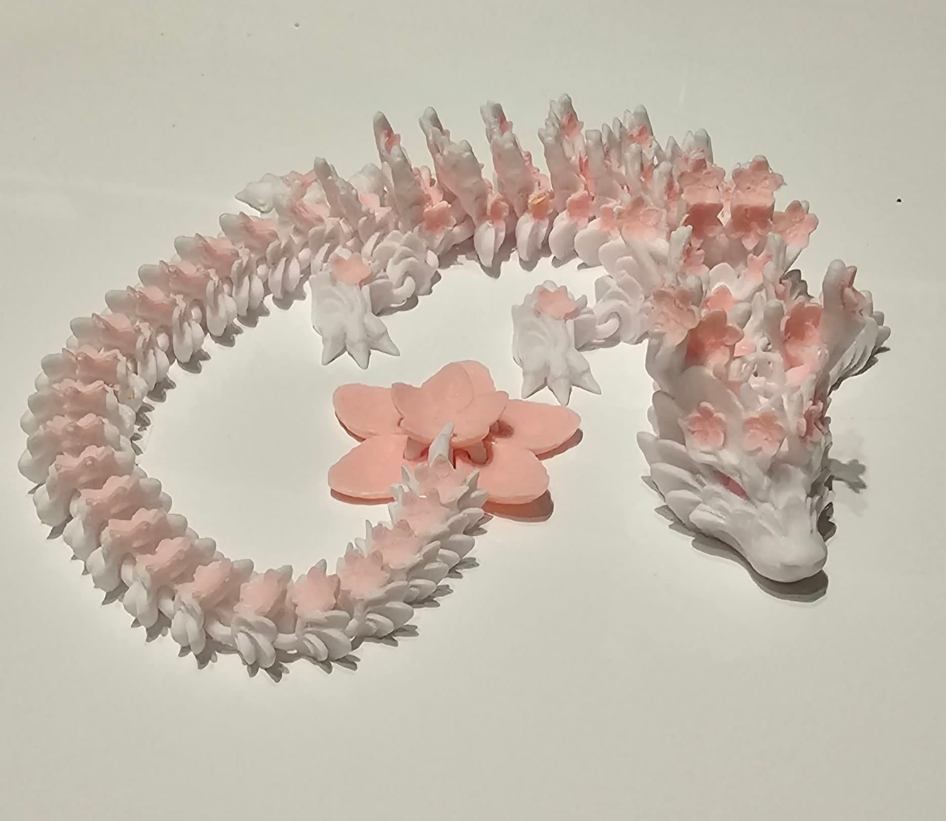 Cherry Blossom Articulating dragon 3D printed Cinderwing3D Design