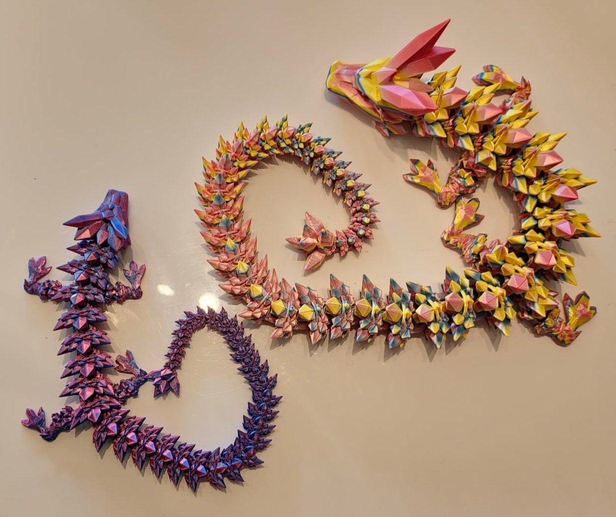 Crystal Dragon 42cm long 3D printed Cinderwing3D Design