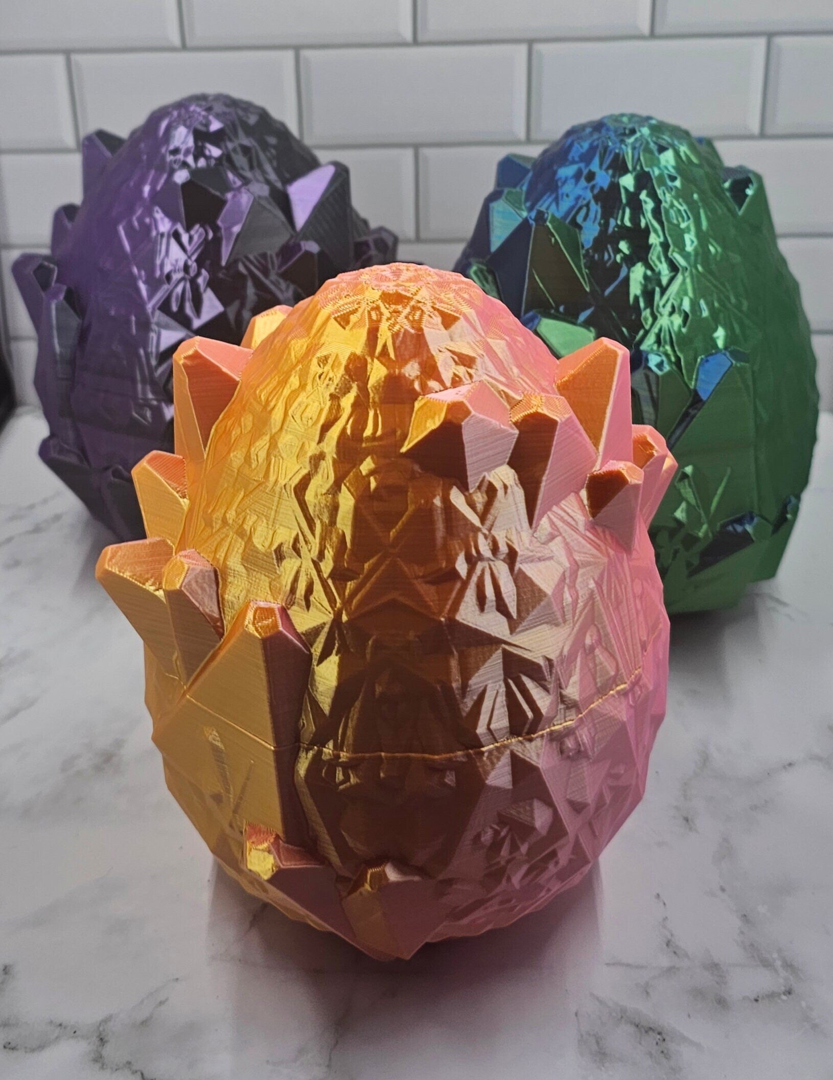 Crystal Egg with Crystal Dragon 3D printed Cinderwing3D Design