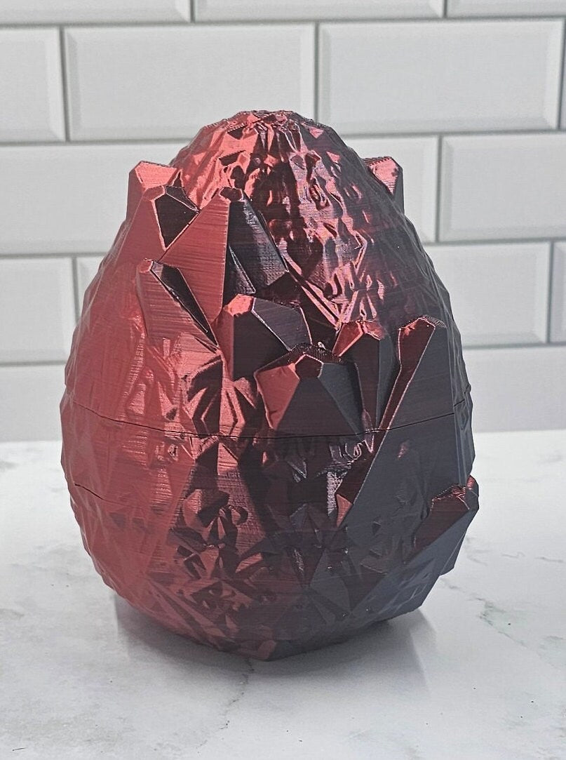 Crystal Egg with Crystal Dragon 3D printed Cinderwing3D Design
