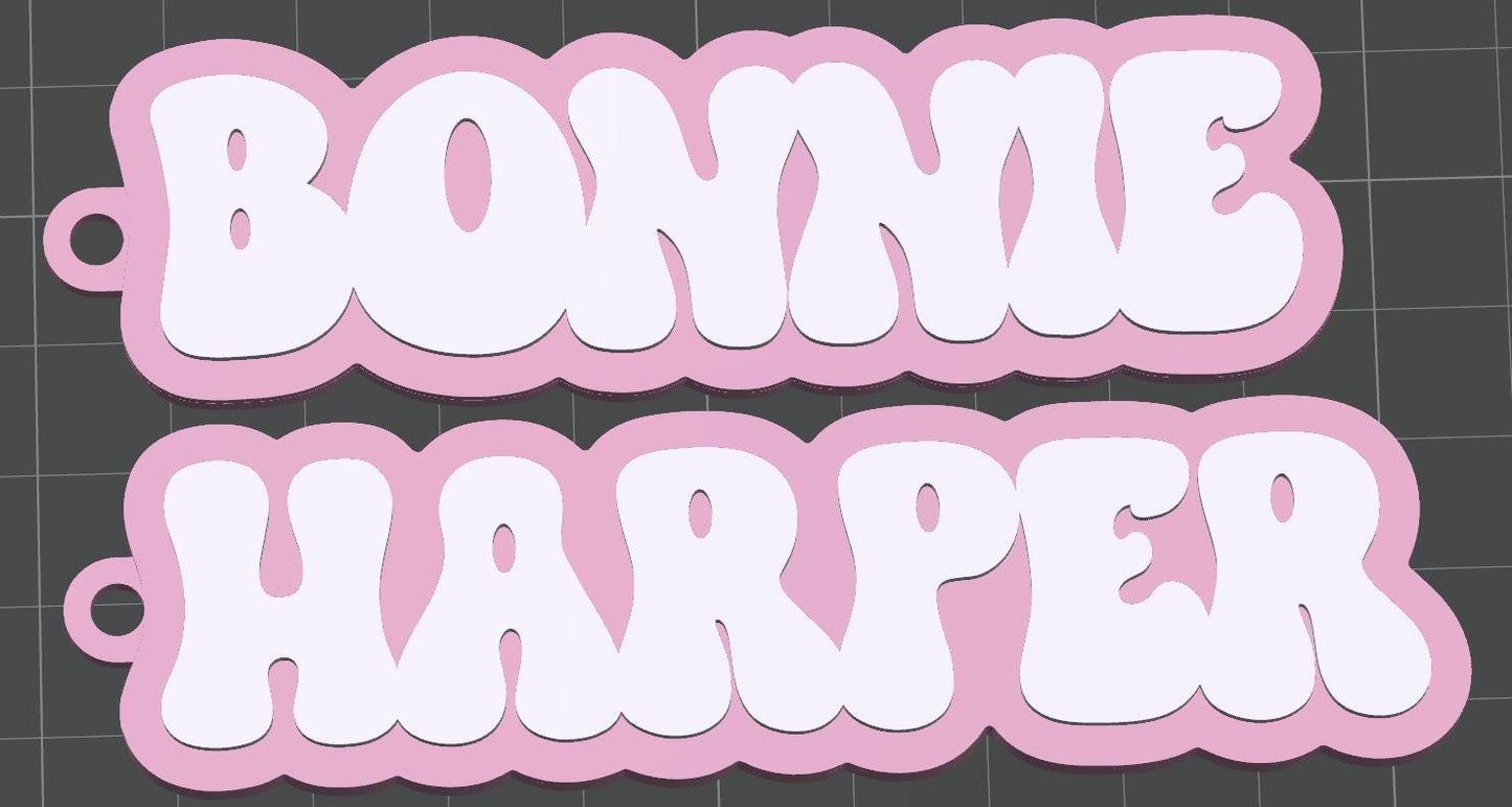 Customizable 3D Printed School Bag Tag: Personalized Name Tag