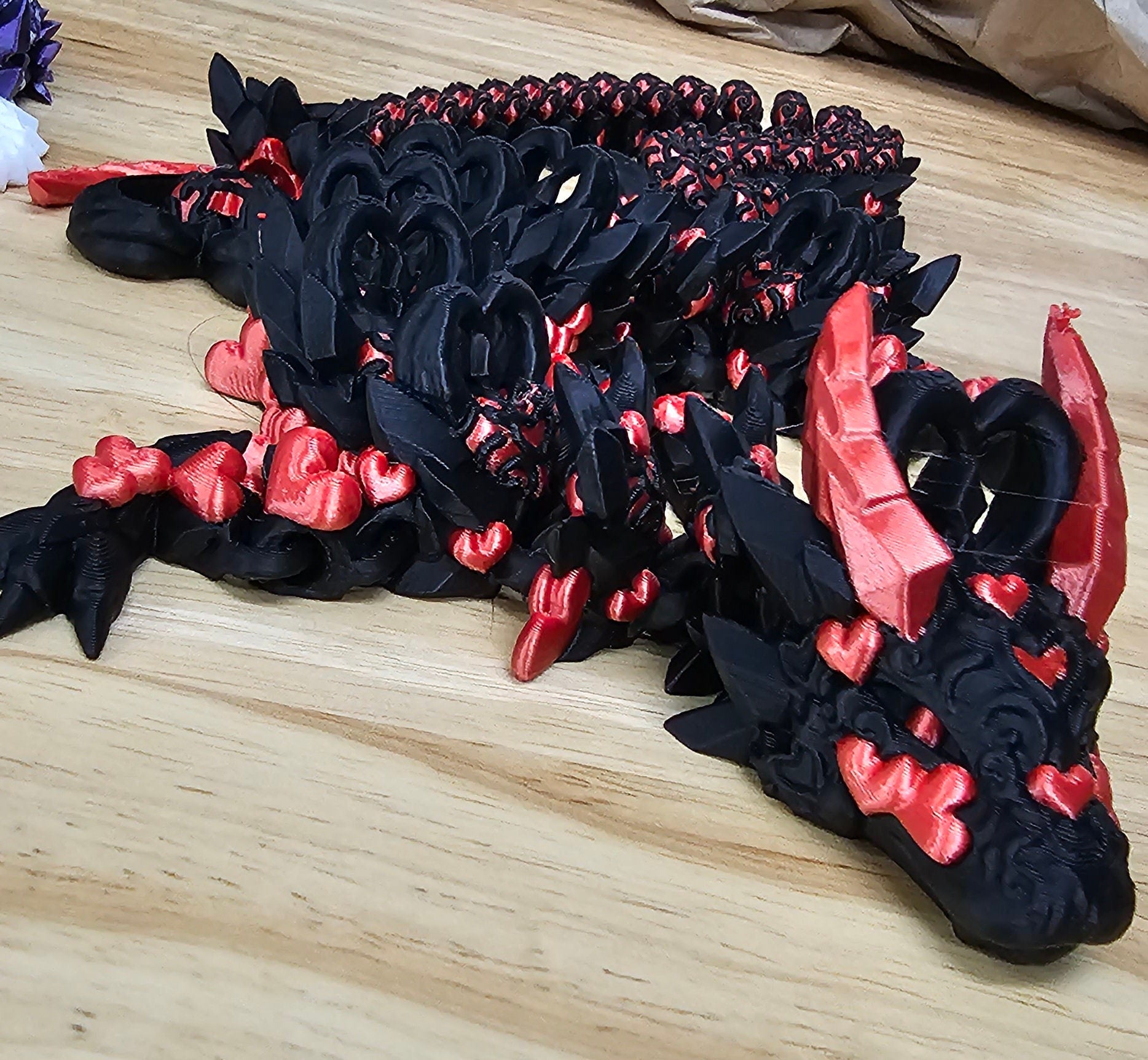 Dark heart dragon 3D printed Cinderwing3D Design
