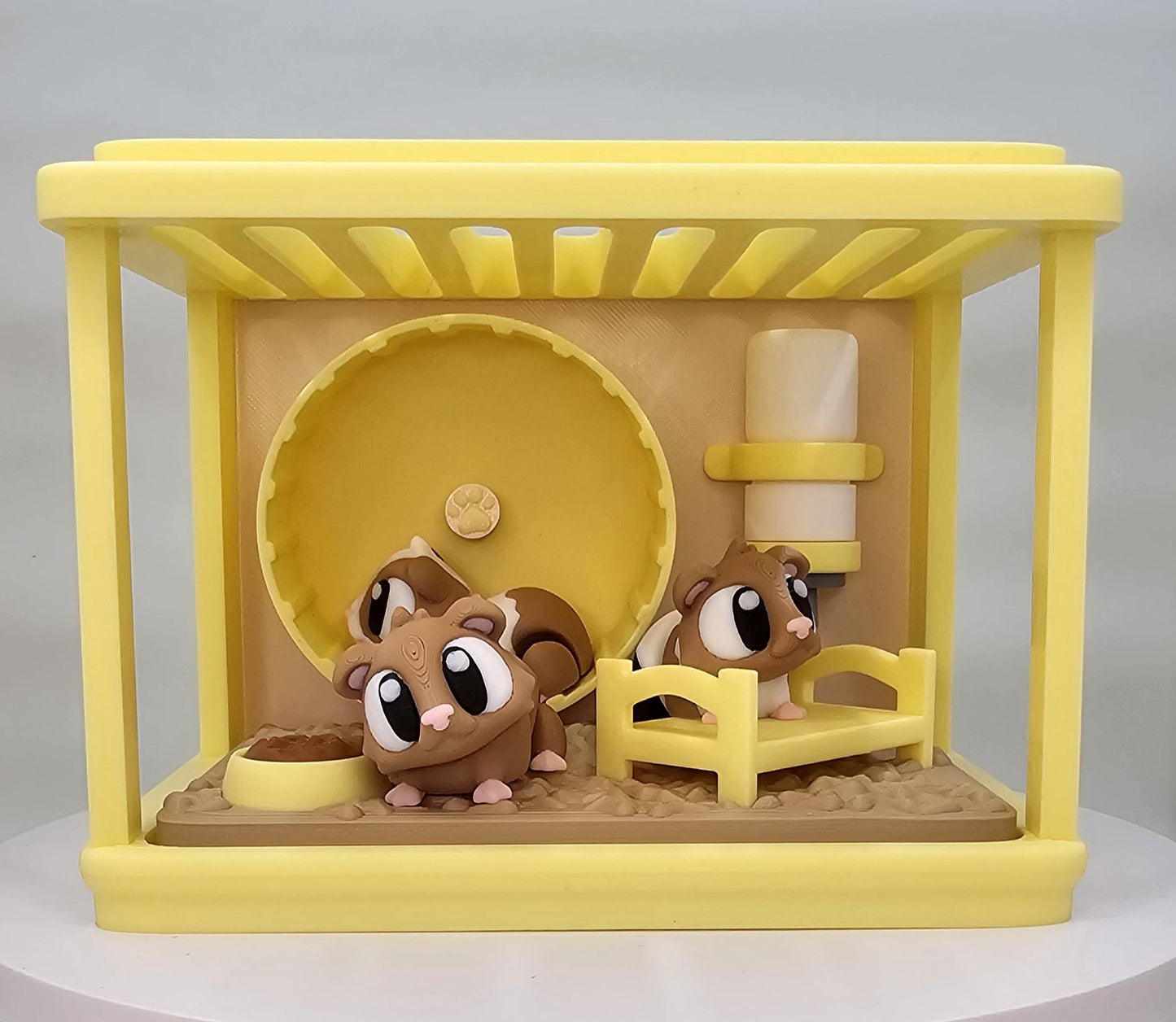 Mini Guinea Pig Tank Playset: 3D Printed Toy Habitat with Accessories