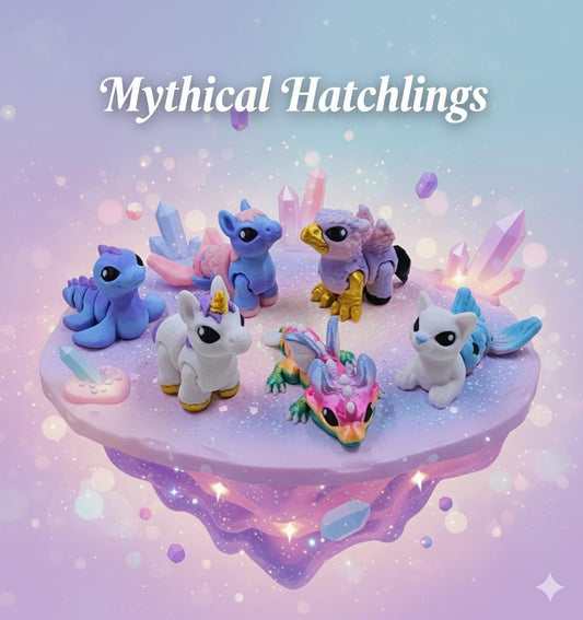 Mythical Hatchlings | Mini Articulated Fantasy Creatures | Cinderwing3D Design