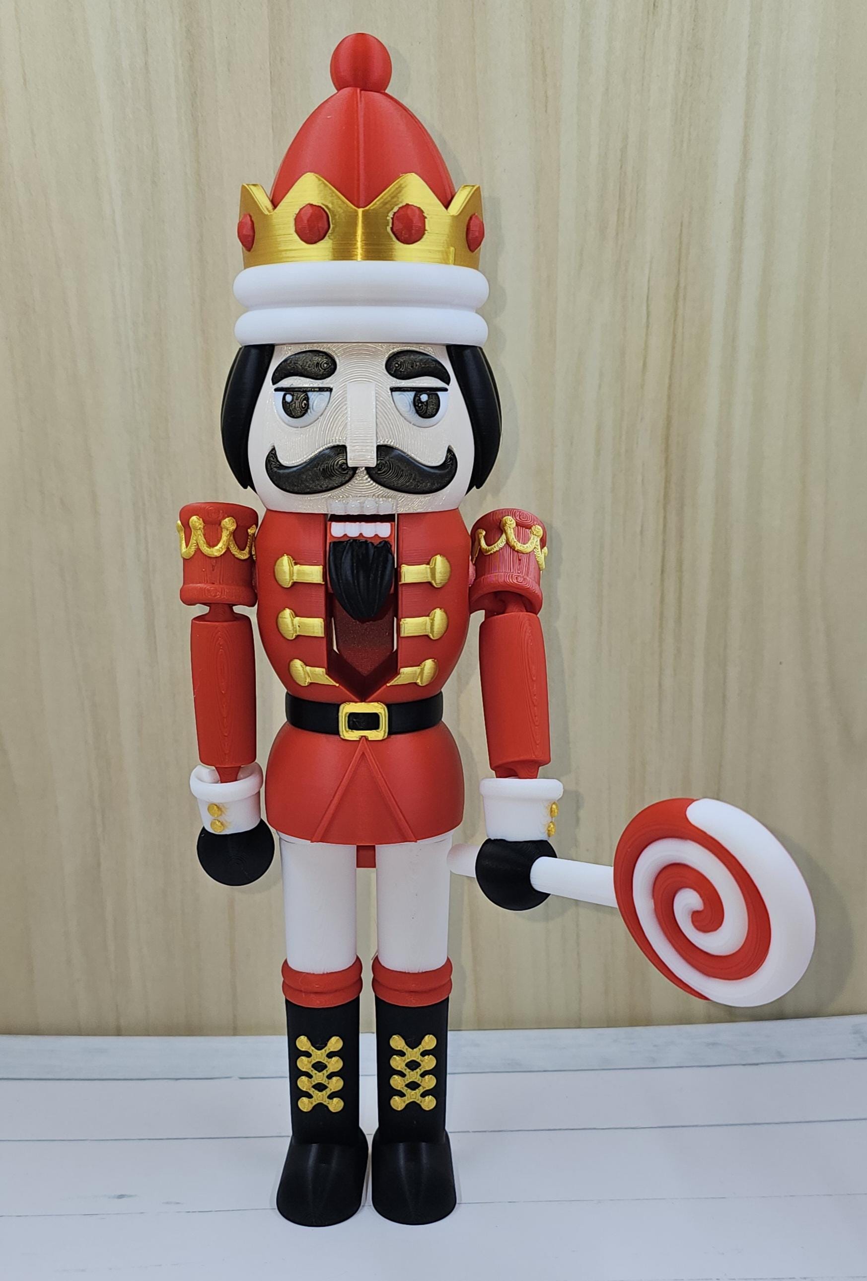 Red & Gold Nutcracker Figurine | Interchangeable Accessories