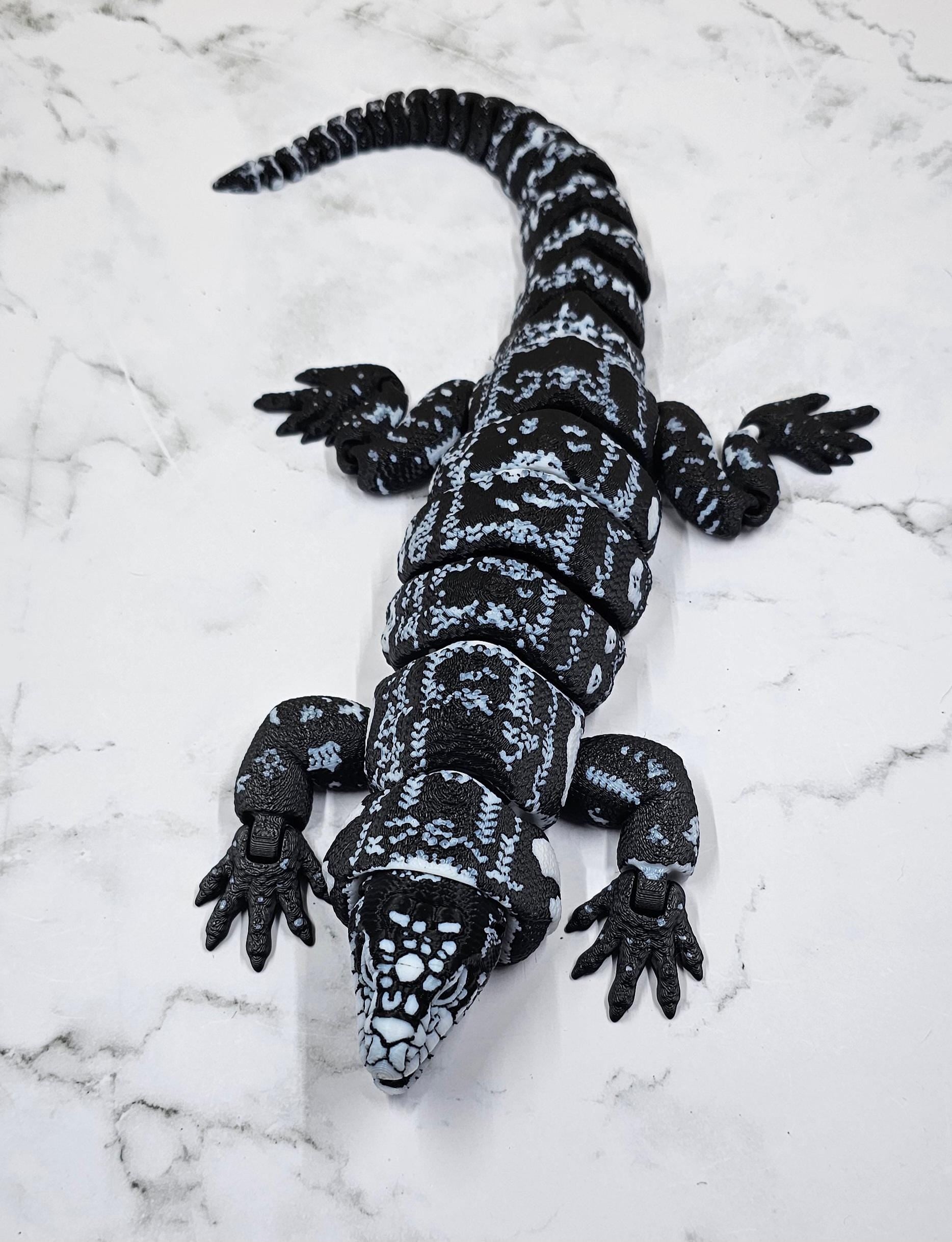 Tegu Lizard Articulating 3D print Raki-Box design Multicolour print