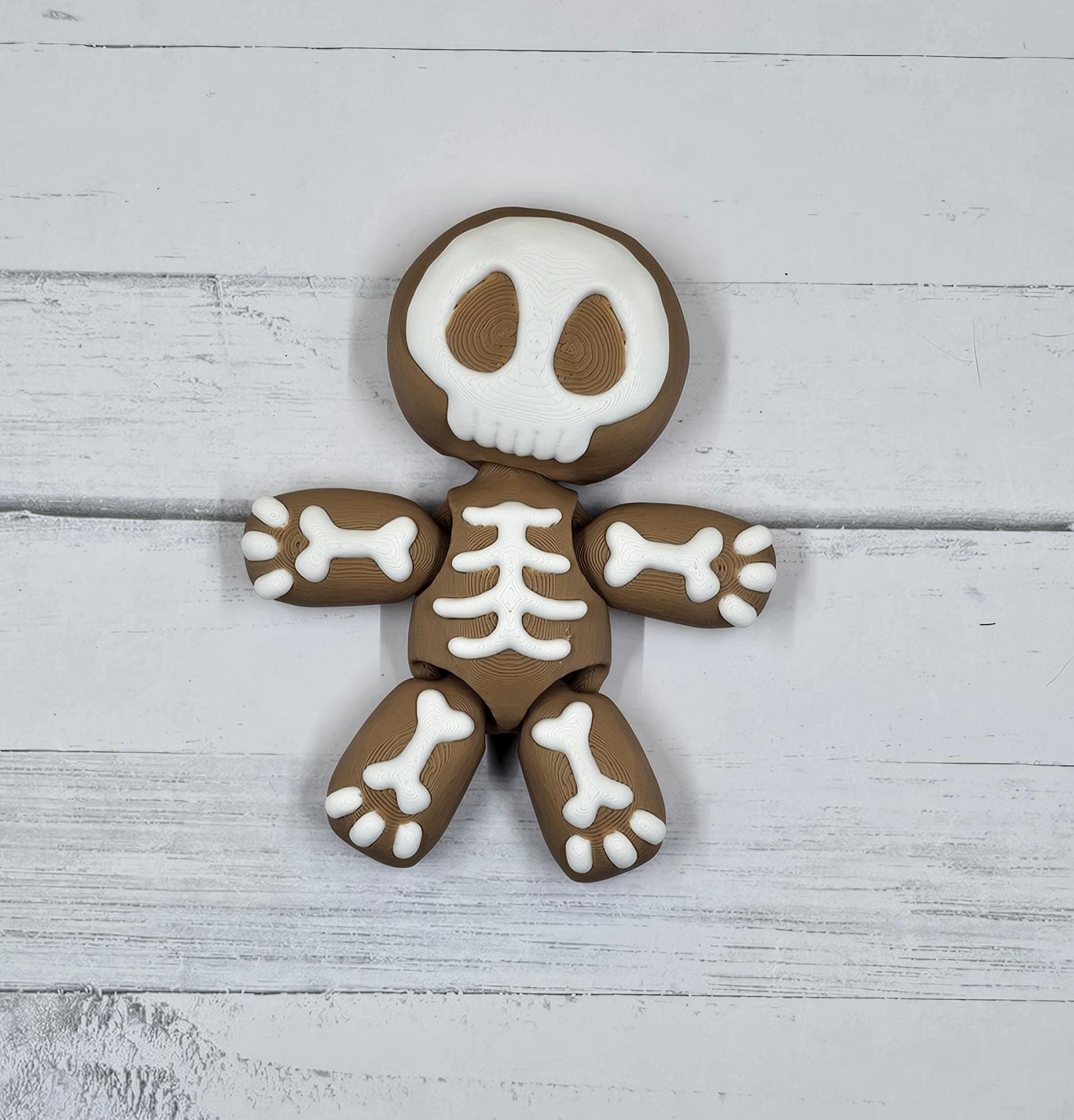 Tiny Gingerbread Pals – Articulated Gingerbread Figures | 3D Printed Christmas Desk Buddy | Holiday Collectible Toy
