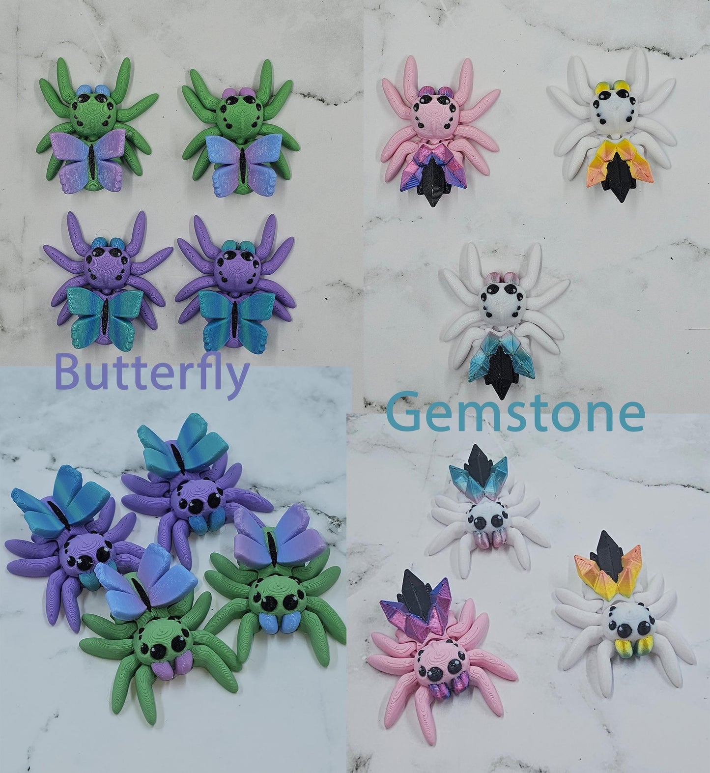 Tiny Spiders Articulated Mini Spider 3D printed