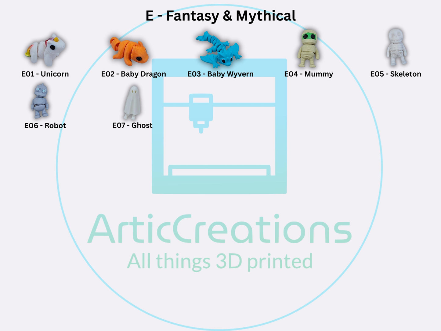 Minis, Articulated Fidget Toys – Pick Your Creatures by Number | Critters, Pocket Pets, Desk Buddies, Party Favors